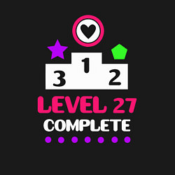 Свитшот хлопковый мужской 27 уровень пройден, цвет: черный — фото 2