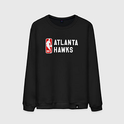 Свитшот хлопковый мужской Атланта Хокс команда, цвет: черный