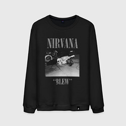 Свитшот хлопковый мужской Nirvana blew, цвет: черный