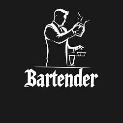 Свитшот хлопковый мужской Бармен готовит коктейль, цвет: черный — фото 2