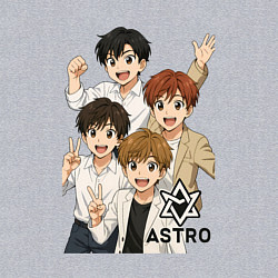 Свитшот хлопковый мужской Astro аниме стиль, цвет: меланж — фото 2