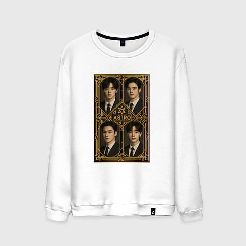 Мужской свитшот Astro золотая рамка / Белый – фото 1