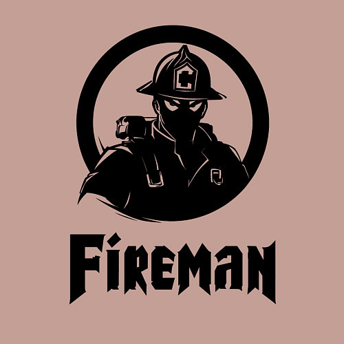 Мужской свитшот Пожарный аниме / Пыльно-розовый – фото 3