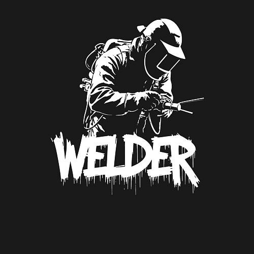 Мужской свитшот Сварщик в работе / Черный – фото 3