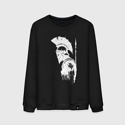 Свитшот хлопковый мужской Один из 300 спартанцев, цвет: черный