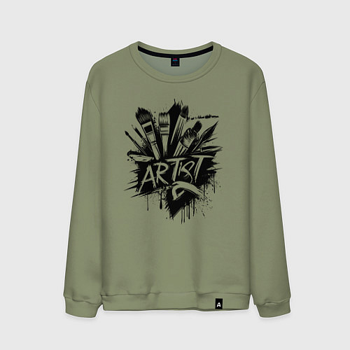 Мужской свитшот Художник букет из кистей / Авокадо – фото 1