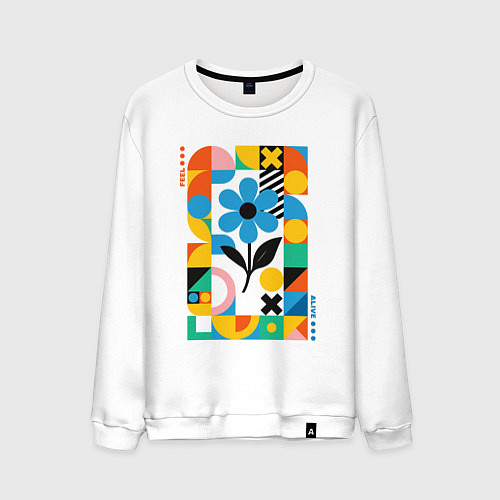 Мужской свитшот Fell alive / Белый – фото 1