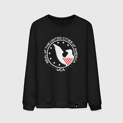 Свитшот хлопковый мужской UCA, цвет: черный