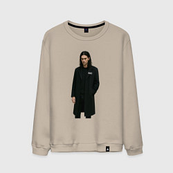 Свитшот хлопковый мужской Задумчивый Bones, цвет: миндальный