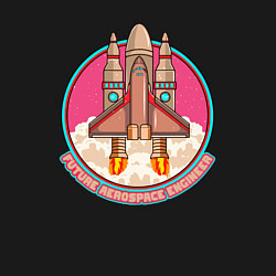 Свитшот хлопковый мужской Будущий аэрокосмический инженер, цвет: черный — фото 2