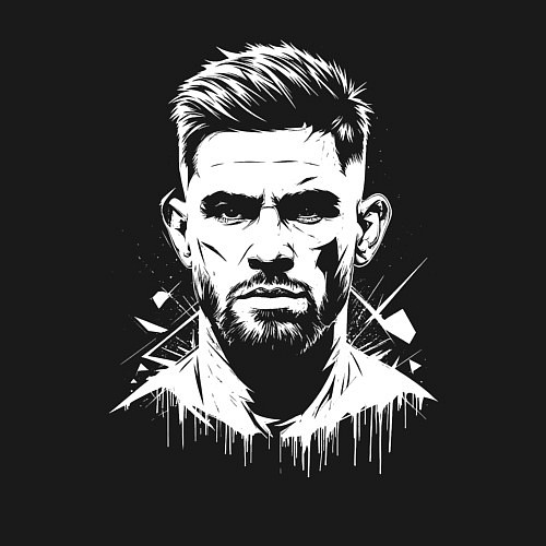 Мужской свитшот Дастин Порье граффити / Черный – фото 3