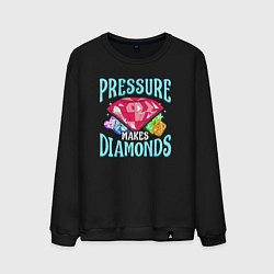 Свитшот хлопковый мужской Diamonds, цвет: черный