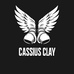 Свитшот хлопковый мужской Крылья и боксёрские перчатки Кассиуса Клея, цвет: черный — фото 2