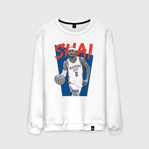 Мужской свитшот Shai - Oklahoma Thunder / Белый – фото 1