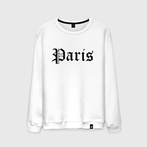 Мужской свитшот Paris - France / Белый – фото 1