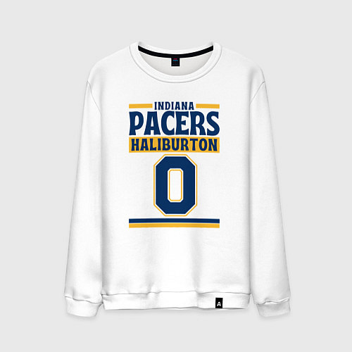 Мужской свитшот Indiana Pacers - Haliburton / Белый – фото 1