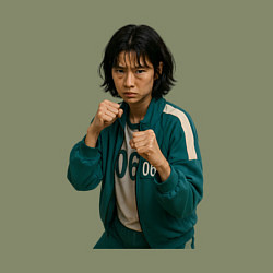 Свитшот хлопковый мужской Игрок 067 в стойке бойца, цвет: авокадо — фото 2