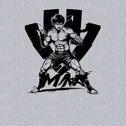 Свитшот хлопковый мужской ММА аниме, цвет: меланж — фото 2