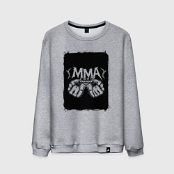 Свитшот хлопковый мужской Сила кулаков ММА, цвет: меланж