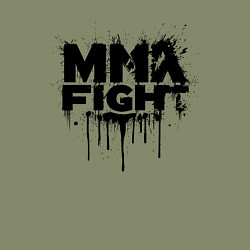 Свитшот хлопковый мужской MMA боец черной краской, цвет: авокадо — фото 2