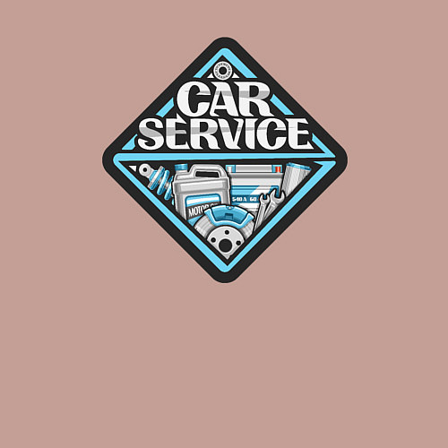 Мужской свитшот Сервис для автомобилей / Пыльно-розовый – фото 3