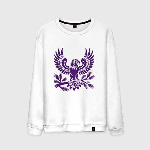Мужской свитшот Орёл расправил крылья / Белый – фото 1