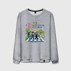 Мужской свитшот The Beatles мультяшный стиль