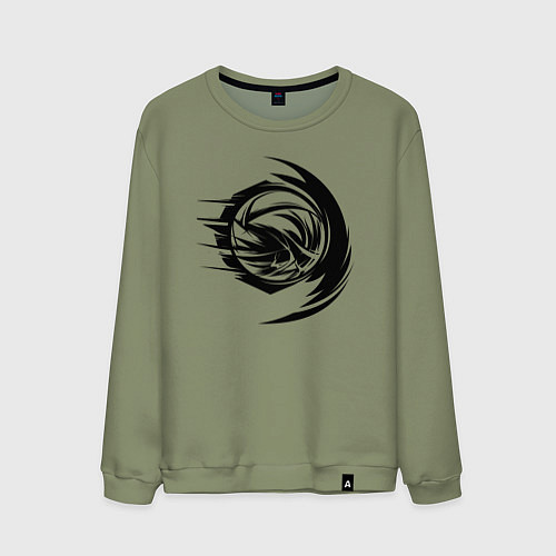 Мужской свитшот Волейбольный мяч вихревой удар / Авокадо – фото 1