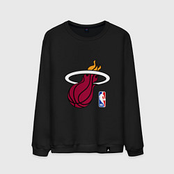 Свитшот хлопковый мужской Майами Хит - команда НБА, цвет: черный