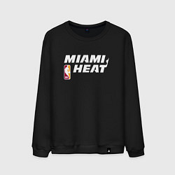 Свитшот хлопковый мужской Майами Хит - НБА баскетбол, цвет: черный