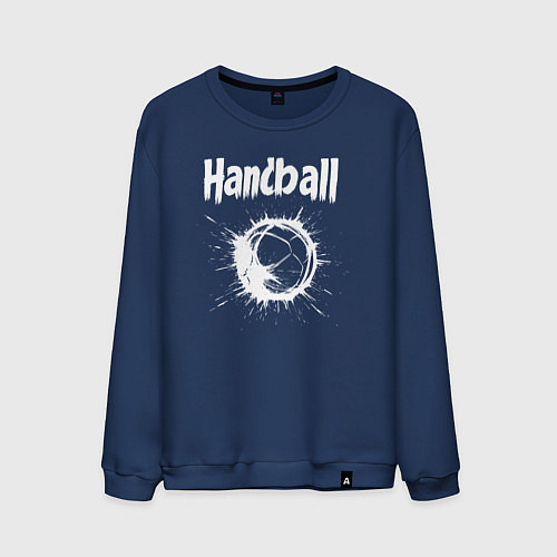 Мужской свитшот Гандбольный взрыв белой краски / Тёмно-синий – фото 1