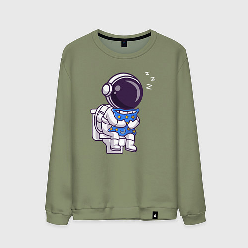 Мужской свитшот Космонавт заснул / Авокадо – фото 1