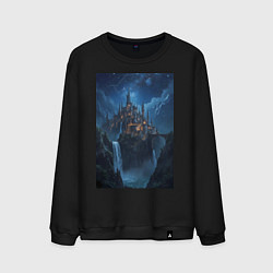 Мужской свитшот Замок Хогвартс под звездным небом