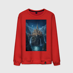 Мужской свитшот Замок в стиле Хогвартс под звездным небом