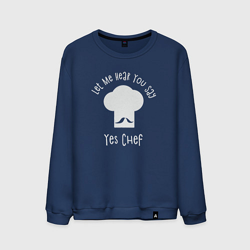 Мужской свитшот Да шеф / Тёмно-синий – фото 1