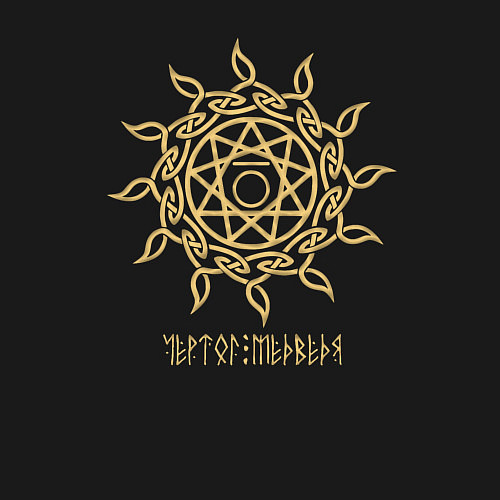 Мужской свитшот Славянский чертог медведя / Черный – фото 3