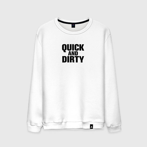 Мужской свитшот Quick and dirty / Белый – фото 1
