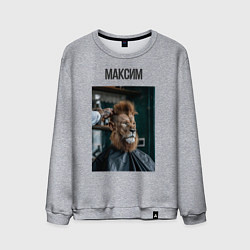 Мужской свитшот Максим лев в парикмахерской