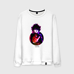 Свитшот хлопковый мужской Anime Mob Psycho 100 Shigeo, цвет: белый
