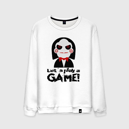 Мужской свитшот Давайте поиграем в игру / Белый – фото 1