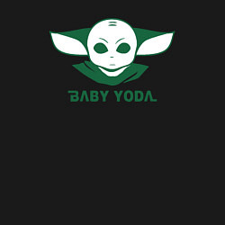 Свитшот хлопковый мужской Baby Yoda face, цвет: черный — фото 2
