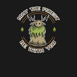 Свитшот хлопковый мужской Да прибудет с тобой лес, цвет: черный — фото 2