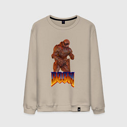 Свитшот хлопковый мужской Doom солдат, цвет: миндальный