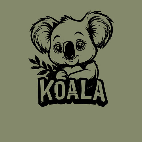 Мужской свитшот Коала с листьями / Авокадо – фото 3