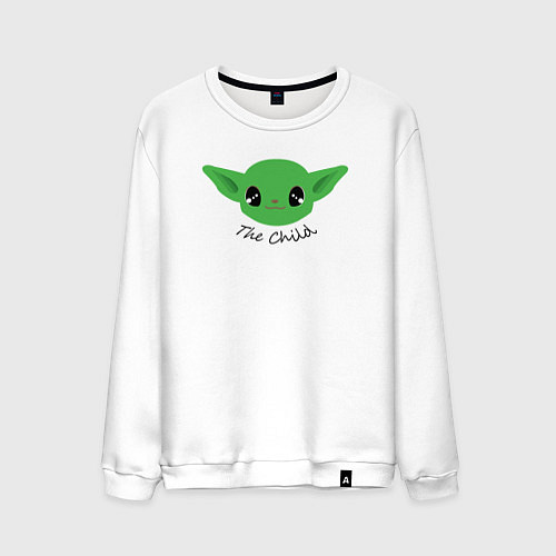 Мужской свитшот Ребёнок Йода / Белый – фото 1