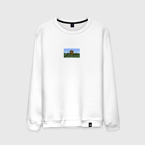 Мужской свитшот Да ты че мем майнкрафт / Белый – фото 1