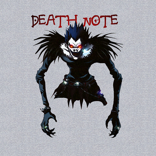 Мужской свитшот Death Note Ryuk - светлый / Меланж – фото 3