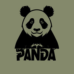 Свитшот хлопковый мужской Панда черное граффити, цвет: авокадо — фото 2