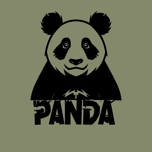 Мужской свитшот Панда черное граффити / Авокадо – фото 3