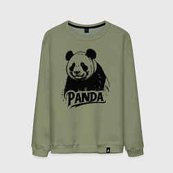 Мужской свитшот Панда черной краской